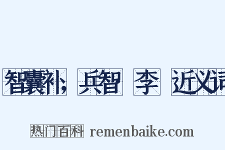 智囊补，兵智·李愬近义词是什么意思的图片